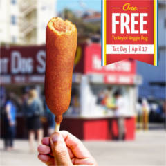 FREE Original Turkey or Veggie Dog at Hot Dog on a Stick