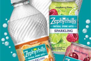 Sparkling Zephyrhills Brand Natural Spring Water