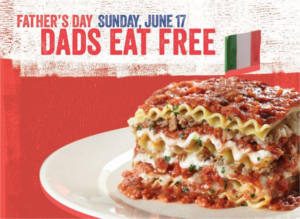 FREE Lasagne or Spaghetti Entree for Dads at Spaghetti Warehouse