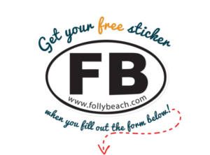 FREE Folly Beach Sticker