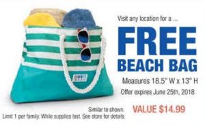 FREE Beach Bag at RC Willey Stores