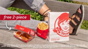 FREE 2-piece Chicken Tenders at Wendy's Today
