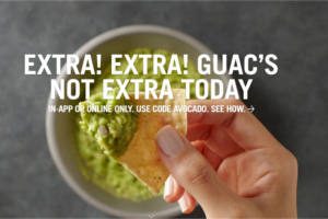 Chipotle: FREE Guac with Purchase