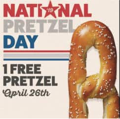FREE Pretzel at Philly Pretzel Factory
