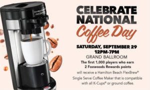 FREE Hamilton Beach Flexbrew Single Serve Coffee Maker at Foxwoods Casino