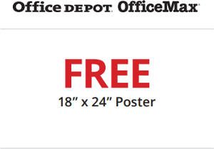 FREE Poster at Office Depot Stores