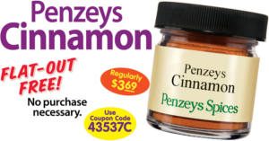 FREE Penzeys Cinnamon at Penzeys Spices Stores