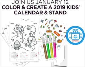FREE Decorate Your Own Calendar Event at JCPenney