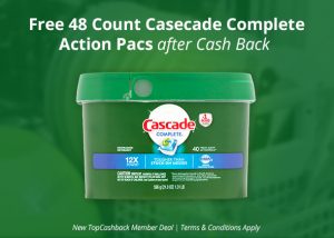 FREE 48-count Cascade Complete Action Pacs