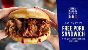 FREE Pork Sandwich for Law Enforcement Officers