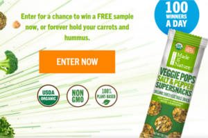 WIN a FREE Sample of Veggie Pops (10,000 Winners!)