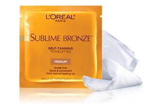 FREE LOréal Sublime Bronze Self-Tanning Towelettes Sample