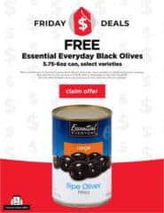 FREE Essential Everyday Black Olives at Cub Stores