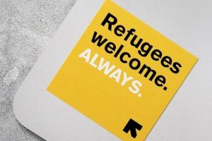 FREE Refugees Welcome. Always. Sticker