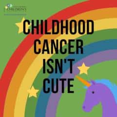 FREE Childhood Cancer Isnt Cute Sticker