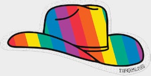 FREE Rainbow Cowboy Hat Sticker