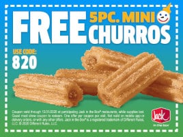 FREE 5-piece Mini Churros at Jack in the Box