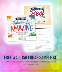 FREE Positive Promotions 2021 Wall Calendar Sample Kit