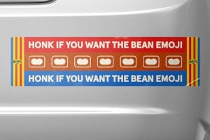 Bush Beans Bean Emoji Bumper Sticker