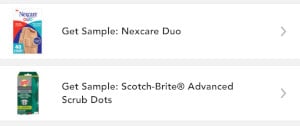 FREE Nexcare Duo and Scotch-Brite Advanced Scrub Dots Samples