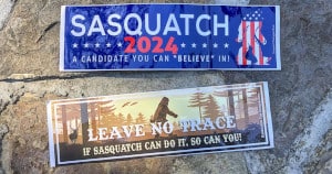 Sasquatch 2024 and Leave No Trace Stickers