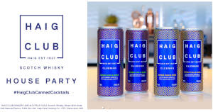 Haig Club Canned Cocktails House Party