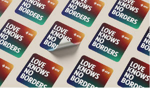 FREE Love Knows No Borders Stickers