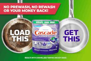 FREE Cascade Platinum Plus Dishwasher Pods Sample