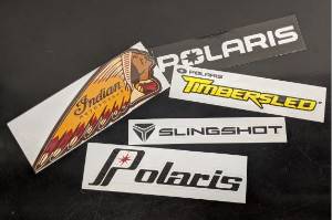 FREE Polaris, Timbersled, Slingshot or Indian Motorcycles Stickers