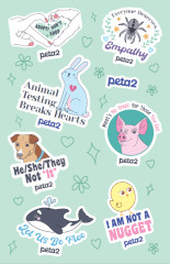 FREE Peta2 Animal Rights Stickers