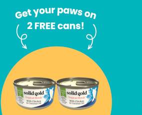 2 FREE Cans of Solid Gold Cat Food