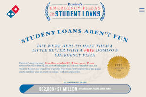 FREE Dominos Pizza for those with Student Loans