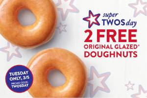 2 FREE Doughnuts at Krispy Kreme