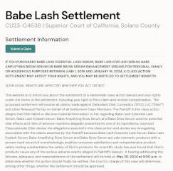 Babe Lash Class Action Settlement